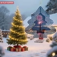 thumbnail image 2 of Intricate Patterned Metal Hanging Christmas Tree Wind Spinner - Festive Garden Decor for Yard Atmosphere Unique Design, 2 of 7