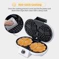 thumbnail image 2 of Stainless steel waffle maker for breakfast with double heart plates, 2 of 5