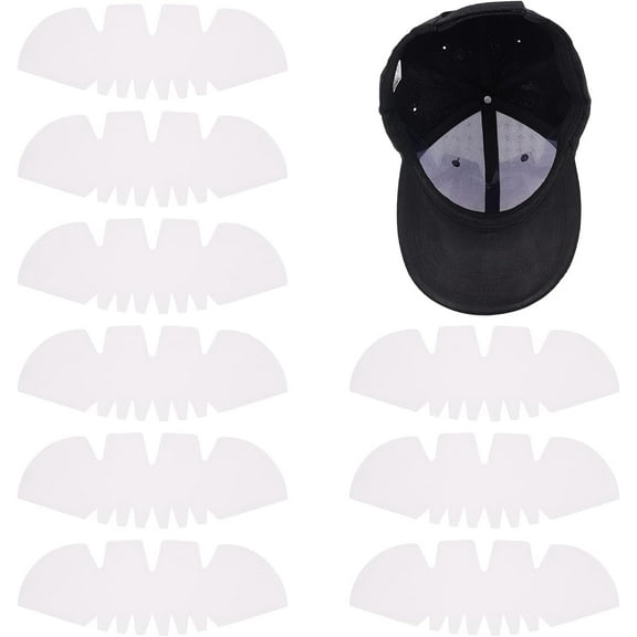 24pcs Plastic Hat Shaper Hat Inner Support (Clear 10.4x3.7 inch) Baseball Cap Stiffener Crown Hat Shaper Padding Hat Stretcher Flex Fit for Ball Caps Form & Snapback Support Plastic