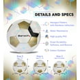 thumbnail image 2 of Barocity Classic White & Gold Size 3 Soccer Ball – Boys and Girls Soccer Ball, Premium Outdoor and Indoor Soccer Ball for Toddlers Playtime and Practice Games – Cool Ball for All Ages, 2 of 7