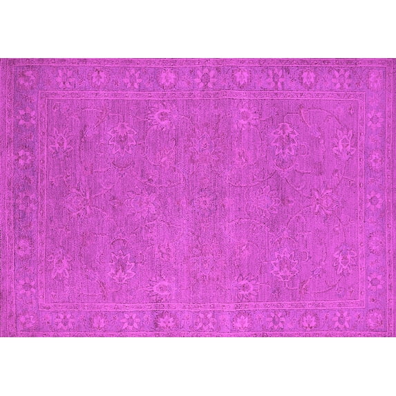 Ahgly Company Indoor Rectangle Oriental Pink Industrial Area Rugs, 5' x 8'
