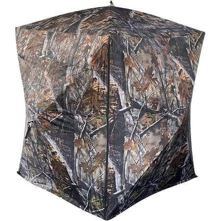 SPUR Collector Hunting Blind Portable Ground Blind with Silent Sliding Window Portable Durable Hunting Tent for Deer & Turkey Hunting (Camouflage)