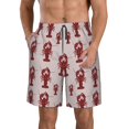 thumbnail image 1 of Balery Red Lobster With Claws Traje de Baño Estilo Hawaiano para Hombre, Shorts de Secado Rápido con Bolsillos-3X-Large, 1 of 6