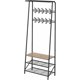 thumbnail image 1 of cm de Profundidadouble Row Coat Rack Shoe Bench Organizador con 5/10 cm de Alturaooks 4-in-1 Entry cm de Alturaallway Almacenamiento con Metálico Frame Madera Look para Living Sala & cm de..., 1 of 5