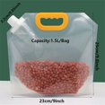 thumbnail image 2 of SUTENGDA Grain Storage Container Multigrain Food Sealed Bags 10 Pack 1.5L Resealable Packaging Bags Transparent Pouches Portable Bag for Cereal Bean Nut Rice Tea, 2 of 7