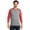 Grey, variant on District Made Mens Perfect Tri 3/4 Sleeve Raglan-L (Red Frost/ Grey Frost)