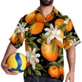 thumbnail image 4 of Tangerine Men's Short Sleeve Spread Collar Beach Shirts Casual Printed Button Down Unisex Summer Tops, 4 of 6