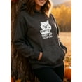 thumbnail image 4 of Black Cat Hoodie Funny Graphic Pullover Cute Unisex Sweatshirt for Men and Women Casual Streetwear Gift for Cat Lovers, 4 of 5