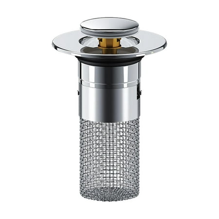Sink Drain Strainer Sink Drain Strainer Plug Anti Overflow for 34-40 mm Bathroom Sink Bound Stopper for Lavatory Household Outdoor Kitchen brass core