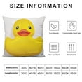 thumbnail image 5 of COMIO  Rubber Duck Throw Pillow Cushion Cover, Yellow Squeak Ducky Toy Fun Bubble Bath Animal Kids Room Duckling Print, Decorative Square Accent Pillow Case,Yellow White, 5 of 5