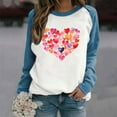 thumbnail image 7 of Juebong Sweatshirt for Women Valentine Day Printed Sweatshirt Crewneck Casual Lightweight Long Sleeve Pullover Sweater Top, 7 of 7