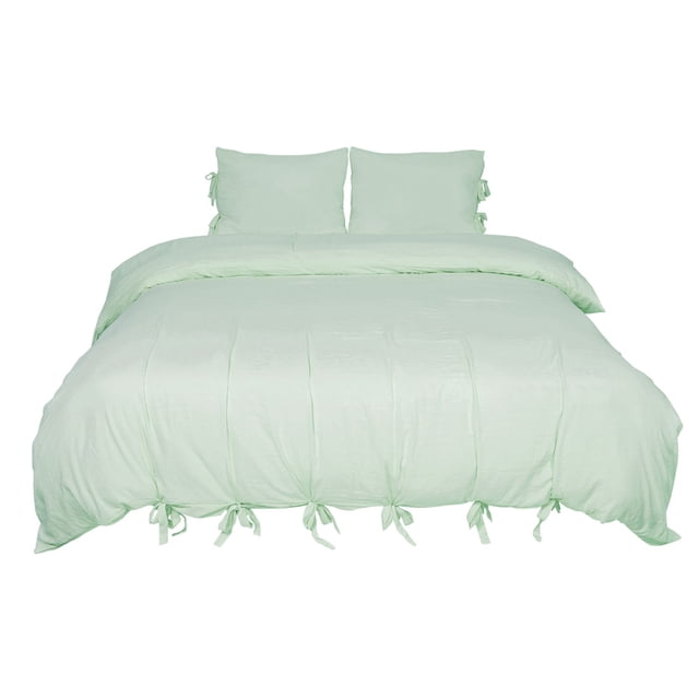 Unique Bargains Duvet Cover Set Soft 3 Pieces Microfiber Polyester Bedding Set