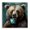 Cozy Bear Portrait Coffee Mug, variant on Stupell Industries Farmhouse Bear with Cup Of Joe Canvas Art, 17 x 17, by Tina LeCour