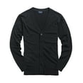 thumbnail image 3 of Matchstick Men's Basic Long Sleeve V Neck Cardigan Cotton Knitted Sweater with Ribbing Edge (M-4XL), 3 of 5