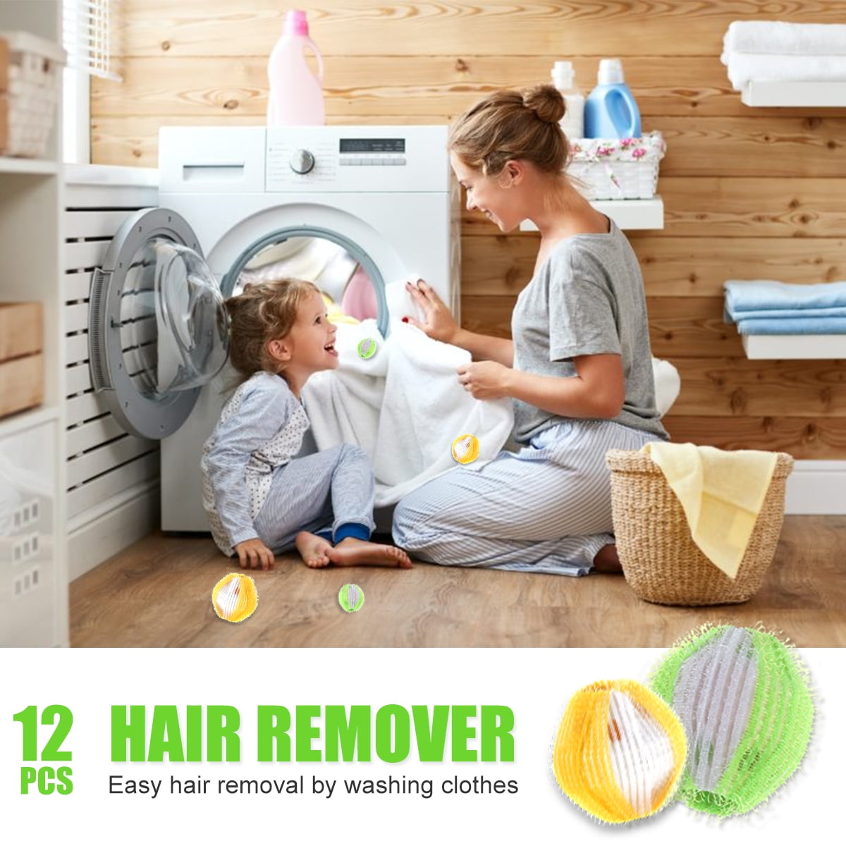 Pet Hair Remover, Reusable For Dog Cat Fur, Washing Machine Catcher H