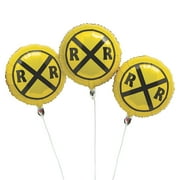Fun Express Train Mylar Balloon Set – 18" Colorful Party Decor for Birthdays Perfect for Kids' Parties Celebrations and Special Occasions – Fun Train Design Decorating & Party Themes – 3 Pieces