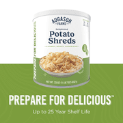 Dehydrated Potato Shreds Can, 31 Servings, Gluten Free Survival Food with 25 Year Shelf Life - Freeze Dried Emergency Food Supply for Camping, Prep & Everyday Meals