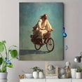 thumbnail image 4 of Jesus Riding Bicycle Canvas Print，Religious Living Room Office Decor, 4 of 8