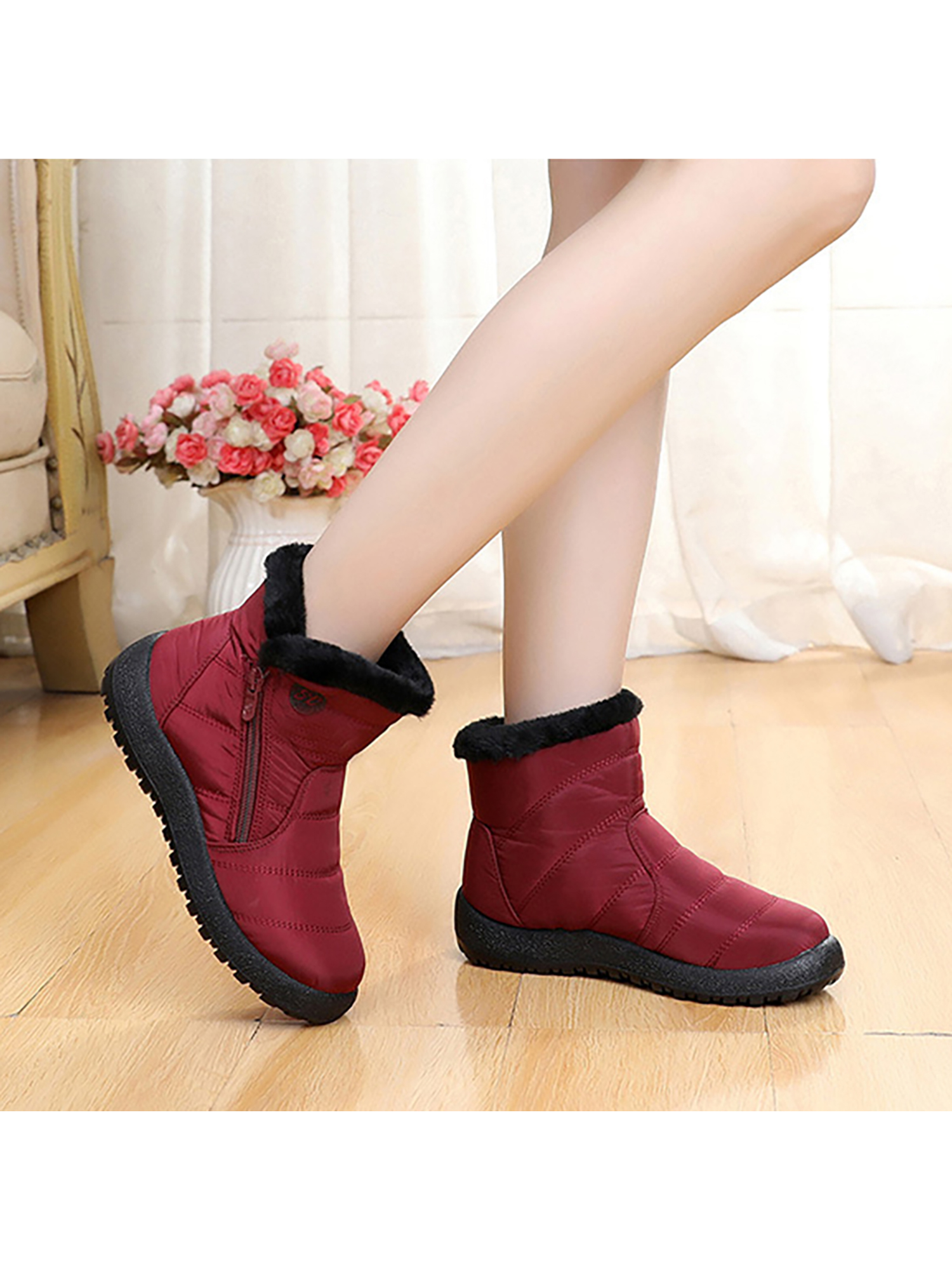 Ritualay Womens Boots Winter Warm Snow Wide Casual Comfortable Ankle ...