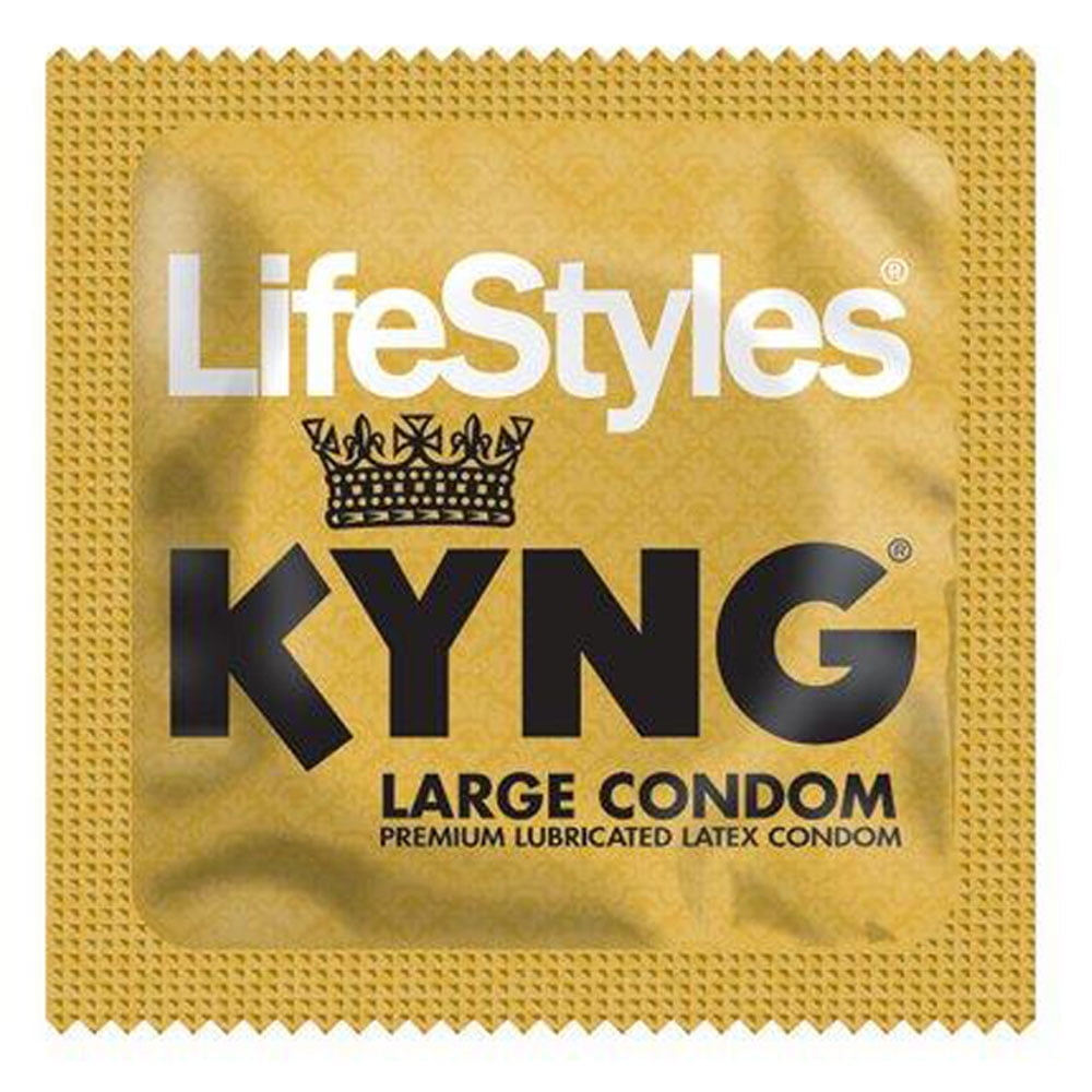 LifeStyles KYNG Large Condoms, 100Count + Yabai Personal Lubricant
