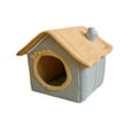 thumbnail image 5 of Cats and Dog House Winter Warm Small Dog Cats and Dog Four Seasons Warm Removable and Washable Dog House Cats Bed Pet Supplies New Christmas Decor Style-H108, Blue, One Size, 5 of 6