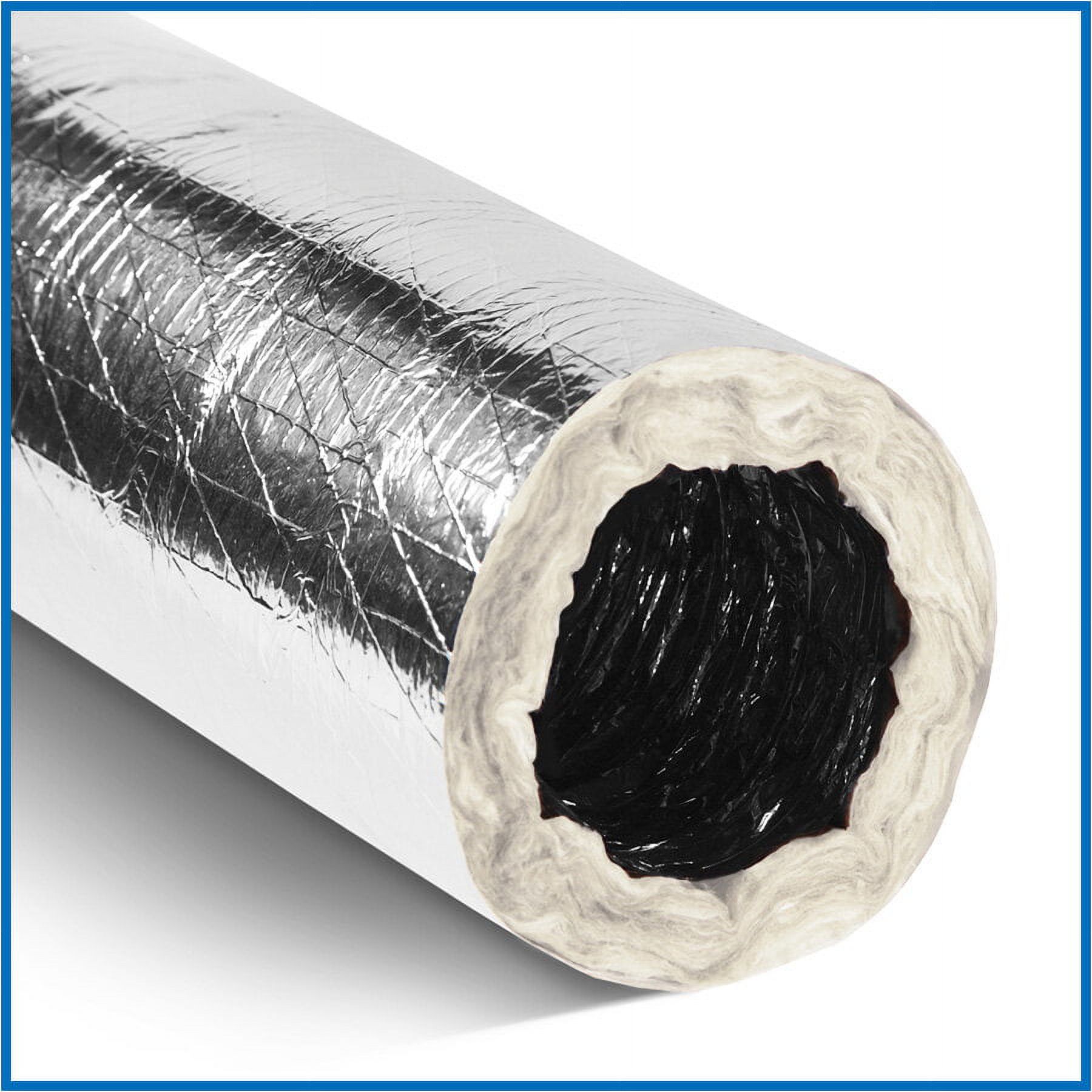 Quiet Flex Silver 6", 25 Ft Insulated Flexible Ducting R6