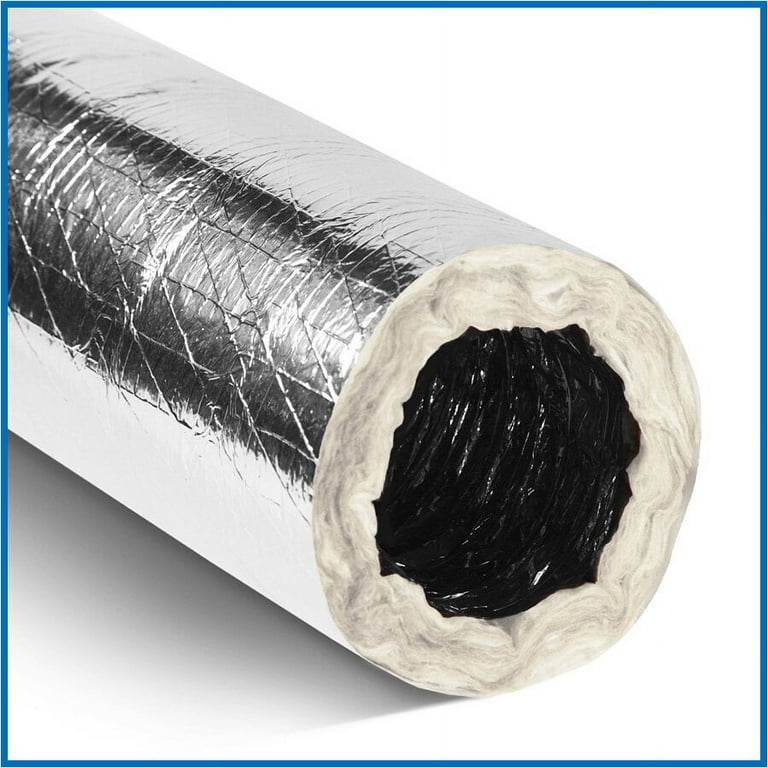 6Silver Flex QuietFlex Insulated Flexible Duct R6 25' - Walmart.com
