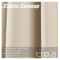 thumbnail image 3 of Best Home Fashion Extra Long 20 FT Blackout Curtain, Antique Bronze Grommet Tall Curtain for High Ceiling or Long Window, 2 Story Curtain for Living Room (1 Panel, 52" W x 240" L, Biscuit), 3 of 6