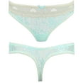 thumbnail image 5 of Curve Muse 6 Pack Womens Sexy Assorted Low Rise Thongs V-G Strings Panties-PACKA-L, 5 of 7