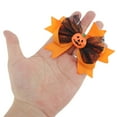 thumbnail image 4 of Unique Bargains 1 Pc Duckbill Clip Halloween Mesh Hair Clip for Women Orange Black, 4 of 5