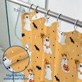 thumbnail image 3 of Halloween Ghost and Pumpkin Shower Curtain, Holiday Bathroom Decor, Polyester Fabric Waterproof Machine Washable, Halloween Home Party Decoration, 72 x 72 Inches, 3 of 7