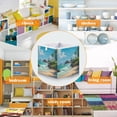 thumbnail image 5 of Foldable Fabric Storage Bin Home Cubes Clothing Organizer Bins Large Collapsible Box Basket for Home Organizer Serene Beach Scene, 5 of 7