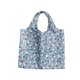 thumbnail image 1 of 1 bolsa ecológica de poliéster 2 en 1, bolsa de compras plegable, reutilizable, lavable a máquina, bolsa de almacenamiento para el hombro, flores azules (como se muestra), 1 of 2