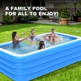 thumbnail image 6 of Large Blue Inflatable Swimming Pool - Durable Family Pool Measuring 120.08*67.72*25.59 Inches for All Ages - Perfect for Outdoor Summer Water Parties in Your Backyard or Garden, 6 of 6