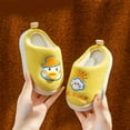 thumbnail image 5 of BOBOGOJP Kids Girls Cute Bunny Slippers Winter Fuzzy House Slippers Non Slip Furry Bedroom Slides Indoor Animals Shoes Yellow for Size 7, 5 of 6