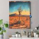 thumbnail image 4 of Qisvanset 12x16 Inch 2D Flat Framed Canvas Art, Vintage Midwestern Cactus Western Rustic Home Wall Art Decor, 4 of 5