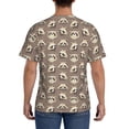 thumbnail image 3 of Vsdgher Raccoon Print Men's Dry Fit Mesh Athletic Shirts Moisture Wicking Tennis T-Shirt Tops, 3 of 9
