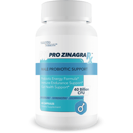Pro Zinagra RX - Male Probiotic Support - Promote Increased Energy & Endurance - Support Gut & Male Health with Probiotics for Men - 40 Billion CFU Male Formula - Additional Immune Support Benefits
