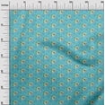 thumbnail image 2 of oneOone Cotton Flex Turquoise Blue Fabric Halloween Fabric For Sewing Printed Craft Fabric By The Yard 40 Inch Wide, 2 of 4