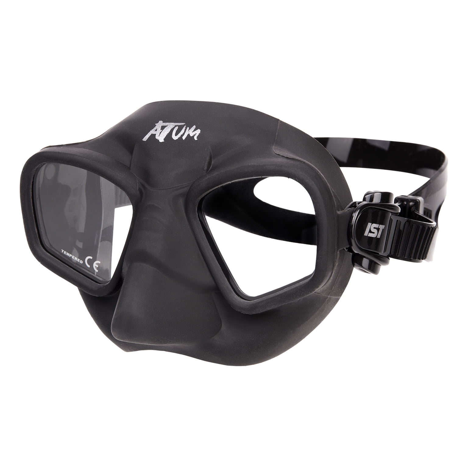 IST Low Volume Dive Mask with Matte Black Finish