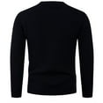 thumbnail image 4 of Iugvhana Men's Color Block Knitted Pullover Sweater Slim Fit Crewneck Sweaters Fall Winter Warm Casual Long Sleeve Sweater Tops Black M, 4 of 4