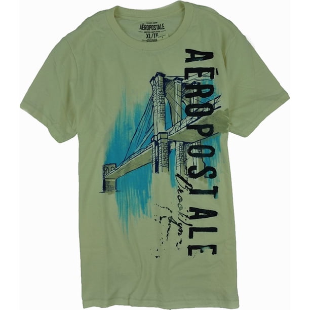 Aeropostale - Camiseta gráfica para hombre, color blanco, talla mediana