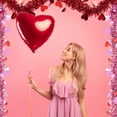 thumbnail image 5 of Valentine's Day Love Themed Heart Shaped Pulled Woolen Decoration Hanger, 2 Meters Long Easy To Wrap Around Ceilings Walls Staircases Or Tree Branches, Indoor And Outdoor Garden, 5 of 7