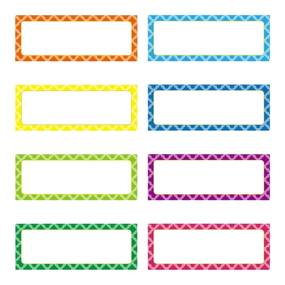 Mozhitti 40 Pack Labels Reusable Name Plates Writable Flexible Magnet Name Tags Sticky Labels For Whiteboards Refrigerator 10 Colors (3 X 1.2 Inch)