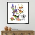 thumbnail image 2 of Colourful Birds and Tropical Flowers I 30 in x 30 in Framed Painting Canvas Art Print, by Designart, 2 of 5