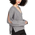 thumbnail image 1 of Rachel Roy Womens Cable Knit Pullover Sweater, Grey, Small, 1 of 1