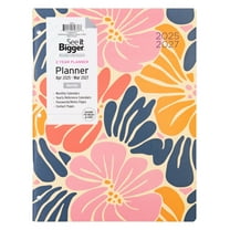 See it Bigger Monthly Planner Large (8.5″ x 11″) Pink Floral, 2 year, APR 2025-Mar 2027
