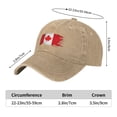 thumbnail image 5 of Canada Flag Baseball Cap Vintage Soft Washed Denim,Golf Dad Hat Adjustable Trucker Hats for Men Women Unisex Adult,Natural, 5 of 6