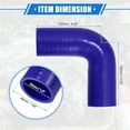 thumbnail image 6 of Unique Bargains 38mm 1.5" ID 90 Degree Elbow Coupler Silicone Hose Intercooler Tube Universal for Car Engine Blue, 6 of 6