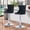 Black-Silver Leg, variant on AOOWOW Swivel Velvet Barstools Adjusatble Seat Height from 25-33 Inch, Modern Upholstered Chrome base Bar Stools Set of 2